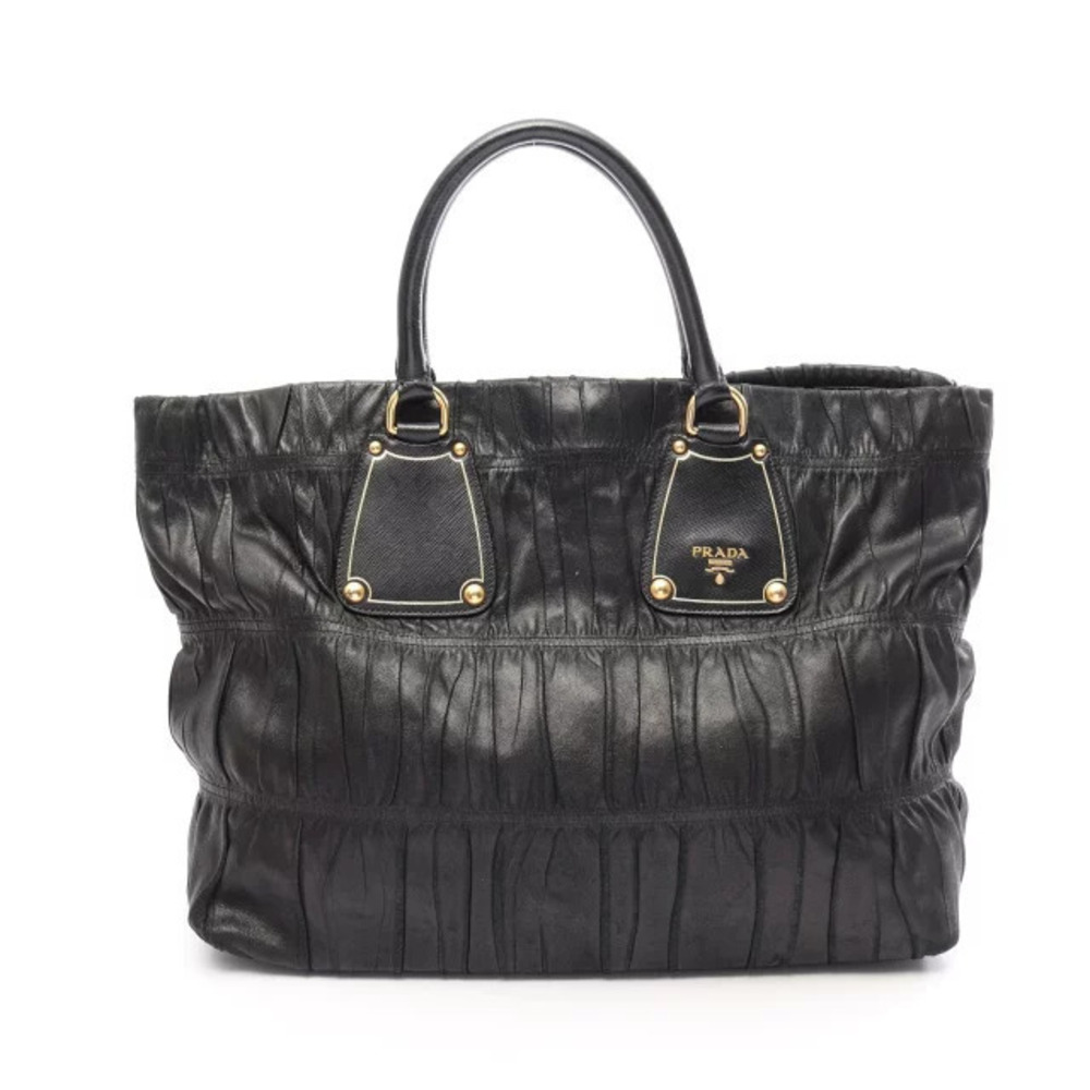 Prada Gaufre Leather Tote Bag Saffiano Black